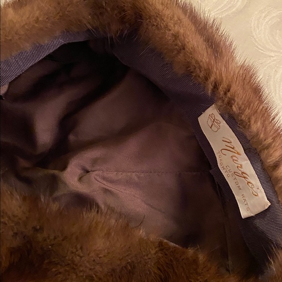 Vintage Mink Brown Fur Hat - Picture 9 of 9